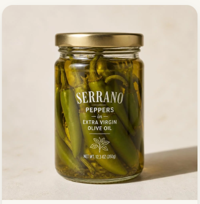 Serranos en Aceite de Oliva